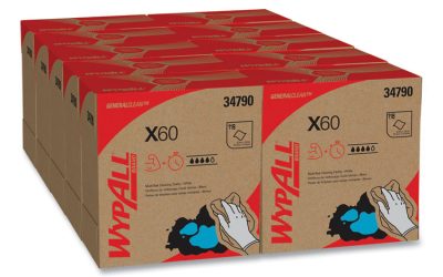 General Clean X60 Cloths, POP-UP Box, 8.34 x 16.8, White, 118/Box, 10 Boxes/Carton