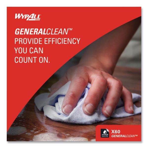 General Clean X60 Cloths, 1/4 Fold, 12.5 x 13, White, 76/Box, 12 Boxes/Carton - Image 5
