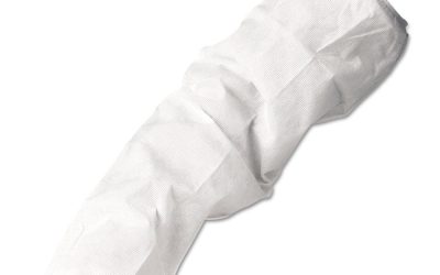 A20 Sleeve Protectors, MICROFORCE Barrier SMS Fabric, One Size Fits All, White, 200/Carton