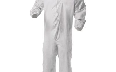 A35 Liquid And Particle Protection Coveralls, Zipper Front, Elastic Wrists And Ankles, X-Large, White, 25/carton