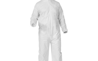 A35 Liquid And Particle Protection Coveralls, Zipper Front, Hooded, Elastic Wrists And Ankles, X-Large, White, 25/carton