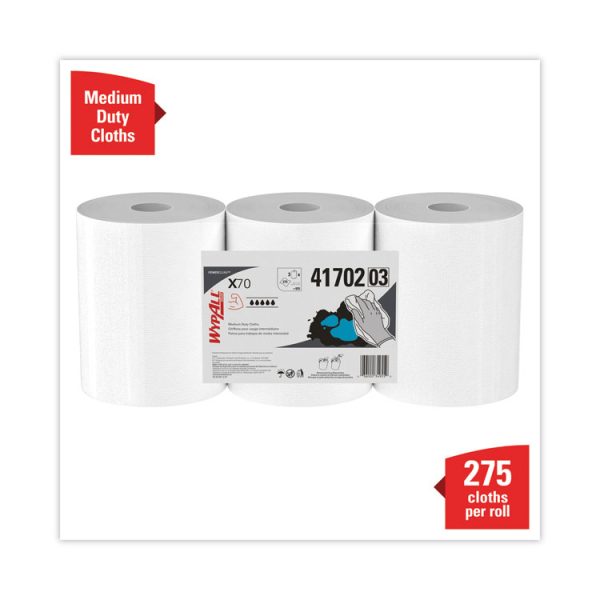 X70 Cloths, Center-Pull, 9.8 x 12.2, White, 275/Roll, 3 Rolls/Carton - Image 6