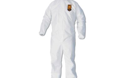 A40 Elastic-Cuff, Ankle, Hood and Boot Coveralls, 4X-Large, White, 25/Carton