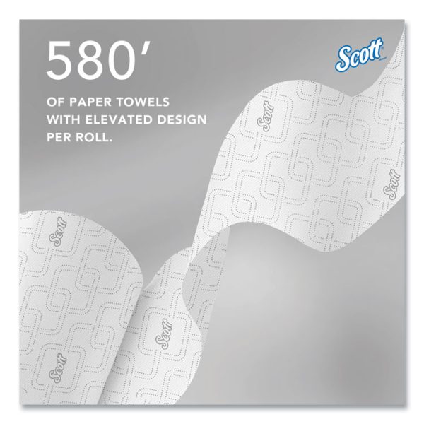 Slimroll Towels, 1-Ply, 8" x 580 ft, White/Pink Core, Traditional Business, 6 Rolls/Carton - Image 6