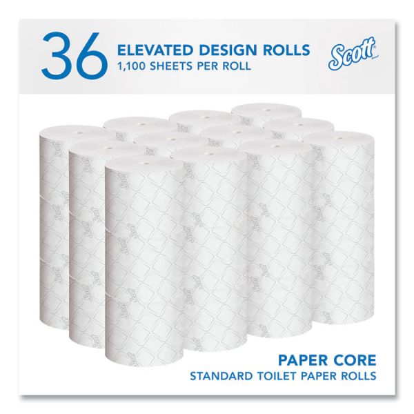 Pro Small Core High Capacity/SRB Bath Tissue, Septic Safe, 2-Ply, White, 1,100 Sheets/Roll, 36 Rolls/Carton - Image 2