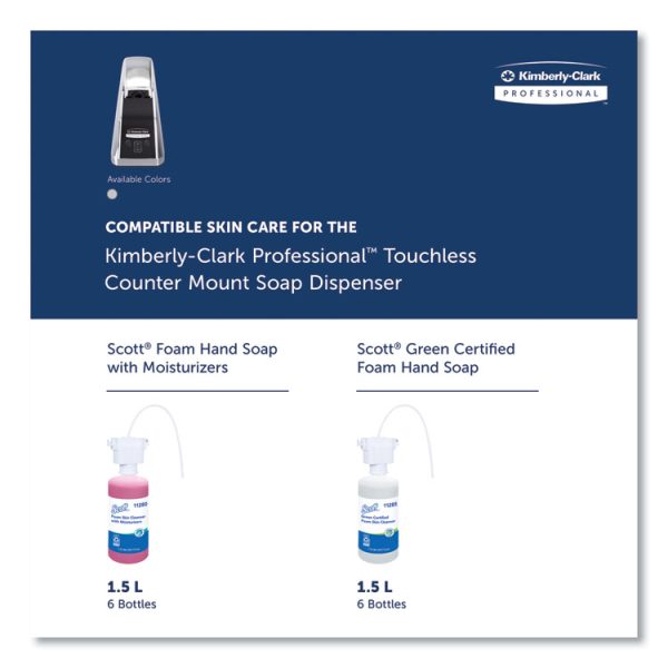 Touchless Counter Mount Skin Care Dispenser, 1.5 L, 2.12 X 4.25 X 5.56, Chrome - Image 8