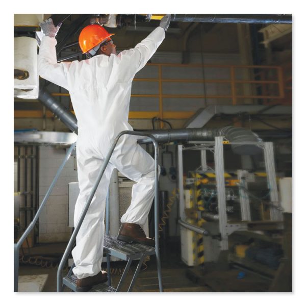 A20 Breathable Particle Protection Coveralls, Zip Closure, X-Large, White - Image 3