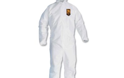 A20 Elastic Back, Cuff And Ankle Hooded Coveralls, Zip, X-Large, White, 24/carton