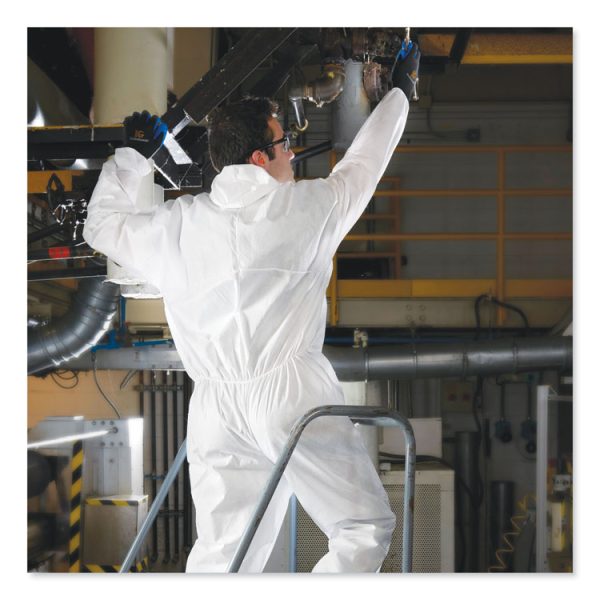 A20 Breathable Particle Protection Coveralls, Zip Closure, 3x-Large, White - Image 4