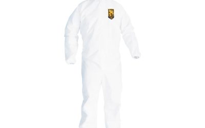 A20 Breathable Particle Protection Coveralls, Elastic Back, Hood And Boots, Large, White, 24/carton