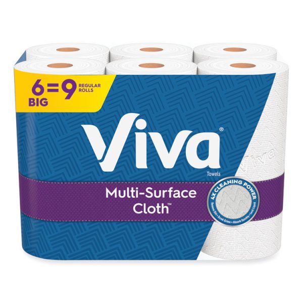 Multi-Surface Cloth Choose-A-Sheet Kitchen Roll Paper Towels 2-Ply, 11 X 5.9, White, 83/roll, 6 Rolls/pack, 4 Packs/carton