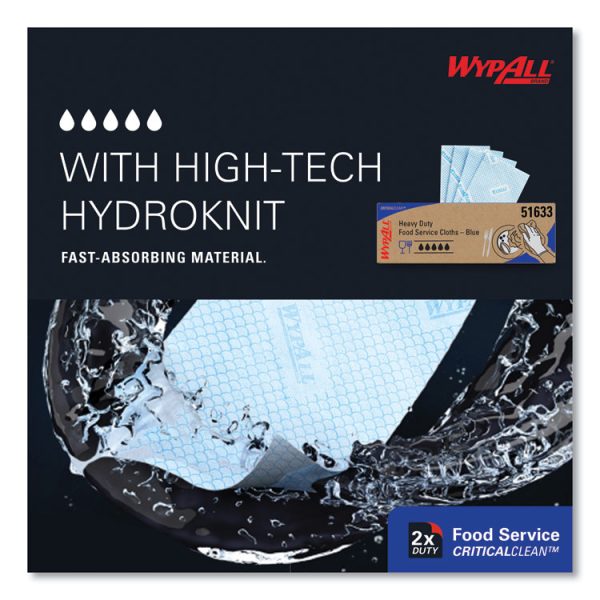 Heavy-Duty Foodservice Cloths, 12.5 X 23.5, Blue, 100/carton - Image 6