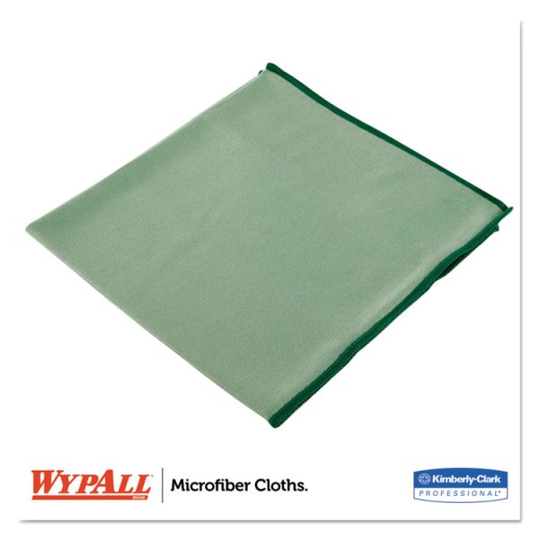 Microfiber Cloths, Reusable, 15.75 x 15.75, Green, 6/Pack - Image 2