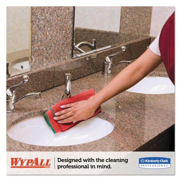 Microfiber Cloths, Reusable, 15.75 x 15.75, Red, 6/Pack, 4 Packs/Carton - Image 4