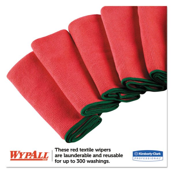 Microfiber Cloths, Reusable, 15.75 x 15.75, Red, 6/Pack, 4 Packs/Carton - Image 6
