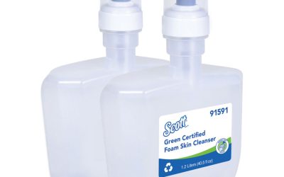 Essential Green Certified Foam Skin Cleanser, Unscented, 1,200 Ml, 2/carton