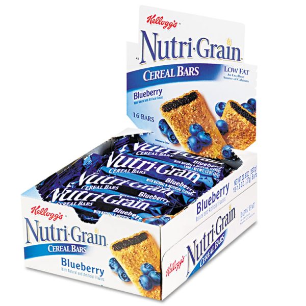 Nutri-Grain Soft Baked Breakfast Bars, Blueberry, Indv Wrapped 1.3 Oz Bar, 16/box - Image 2
