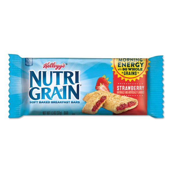 Nutri-Grain Soft Baked Breakfast Bars, Strawberry, Indv Wrapped 1.3 Oz Bar, 16/box