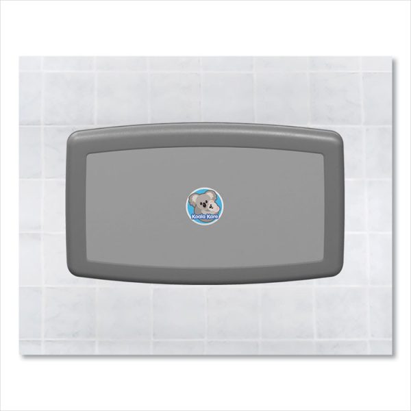 Baby Changing Station, Wall Horizontal Mount, 36.5 x 21.25, Gray - Image 2