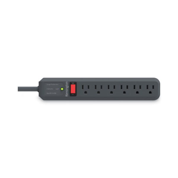 Guardian Surge Protector, 6 AC Outlets, 15 ft Cord, 540 J, Gray - Image 3