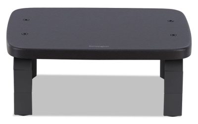 Smartfit Monitor Stands, 12.25″ X 2.25″ X 1.75″ To 4.75″, Black, Supports 40 Lbs
