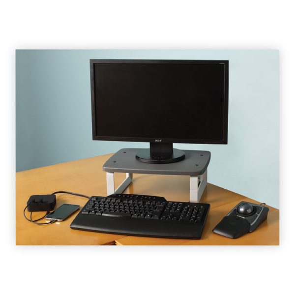 Smartfit Monitor Stand Plus, 16.2" X 2.2" X 3" To 6", Black, Supports 80 Lbs - Image 5