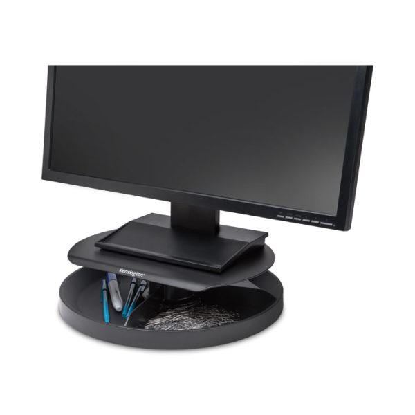 Spin2 Monitor Stand With Smartfit, 12.6" X 12.6" X 2.25" To 3.5", Black, Supports 40 Lbs - Image 2