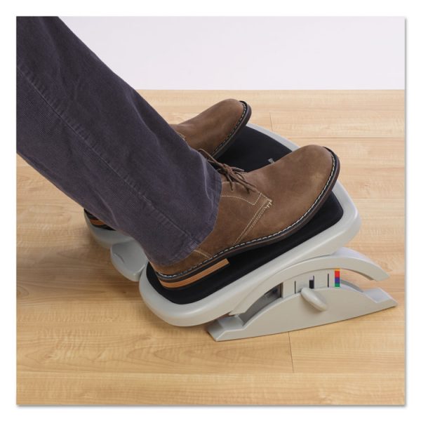 SoleMate Comfort Footrest with SmartFit System, 21.5w x 14d x 3.5 to 5h, Gray/Black - Image 6