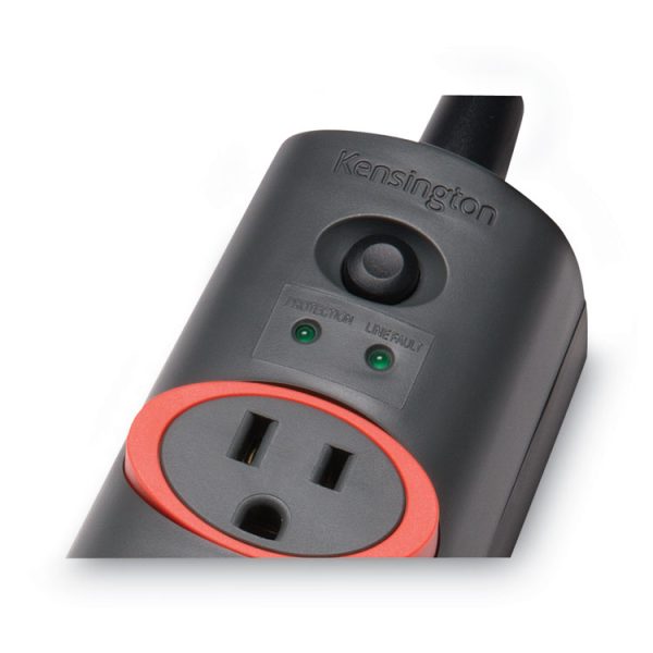 SmartSockets Color-Coded Strip Surge Protector, 6 AC Outlets, 7 ft Cord, 945 J, Black - Image 4