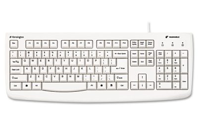Pro Fit Usb Washable Keyboard, 104 Keys, White