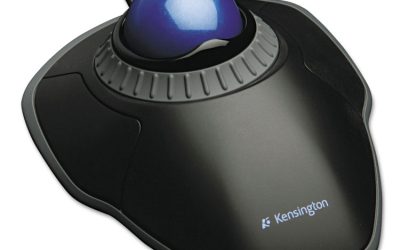 Orbit Trackball With Scroll Ring, Usb 2.0, Left/right Hand Use, Black/blue