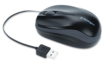 Pro Fit Optical Mouse With Retractable Cord, Usb 2.0, Left/right Hand Use, Black