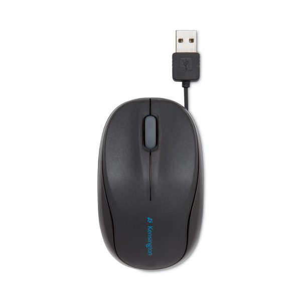 Pro Fit Optical Mouse With Retractable Cord, Usb 2.0, Left/right Hand Use, Black - Image 2