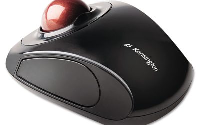 Orbit Wireless Mobile Trackball, 2.4 Ghz Frequency/30 Ft Wireless Range, Left/right Hand Use, Black/red