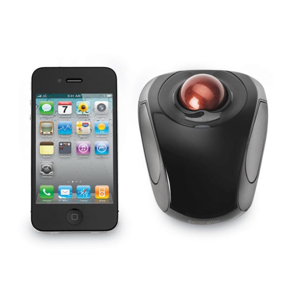 Orbit Wireless Mobile Trackball, 2.4 Ghz Frequency/30 Ft Wireless Range, Left/right Hand Use, Black/red - Image 3