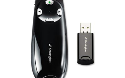 Wireless Presenter Pro With Green Laser, Class 2, 150 Ft Range, Black