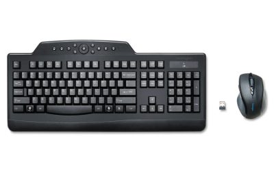 Pro Fit Wireless Media Desktop Set, 2.4 Ghz Frequency/30 Ft Wireless Range, Black