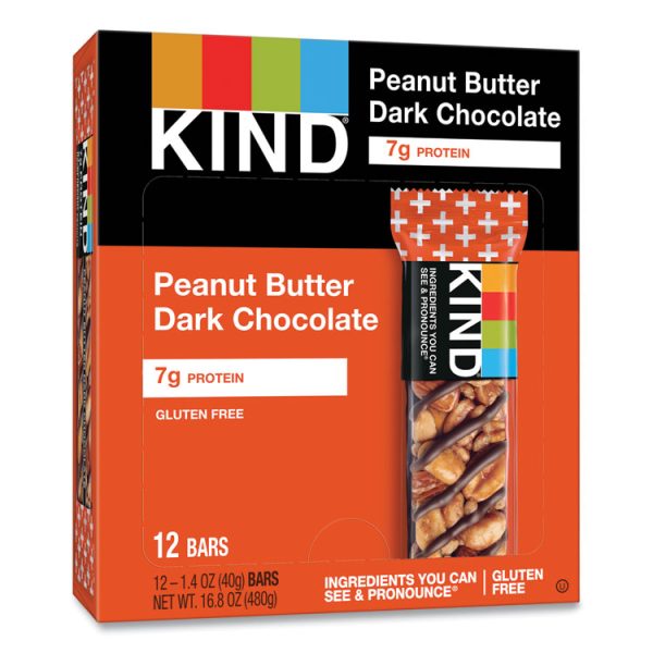 Plus Nutrition Boost Bar, Peanut Butter Dark Chocolate/protein, 1.4 Oz, 12/box - Image 7