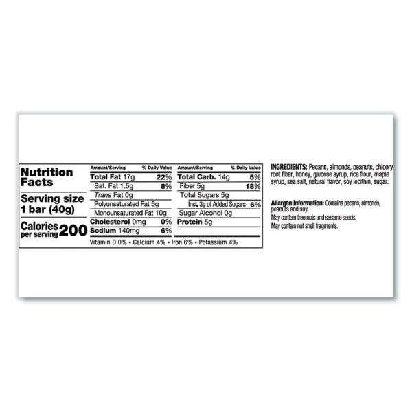 Nuts And Spices Bar, Maple Glazed Pecan And Sea Salt, 1.4 Oz Bar, 12/box - Image 5