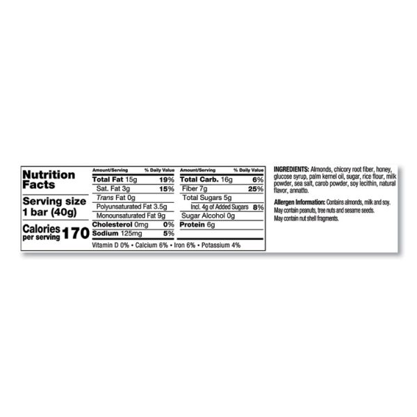 Nuts And Spices Bar, Caramel Almond And Sea Salt, 1.4 Oz Bar, 12/box - Image 5