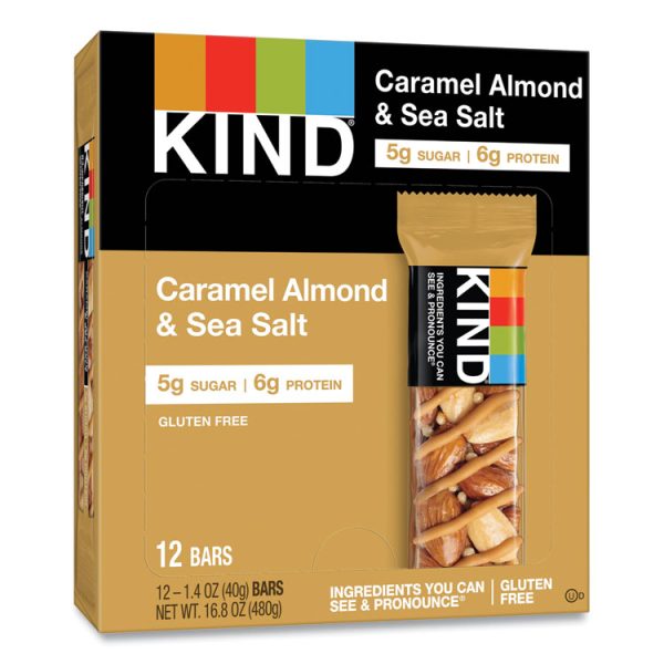 Nuts And Spices Bar, Caramel Almond And Sea Salt, 1.4 Oz Bar, 12/box - Image 7