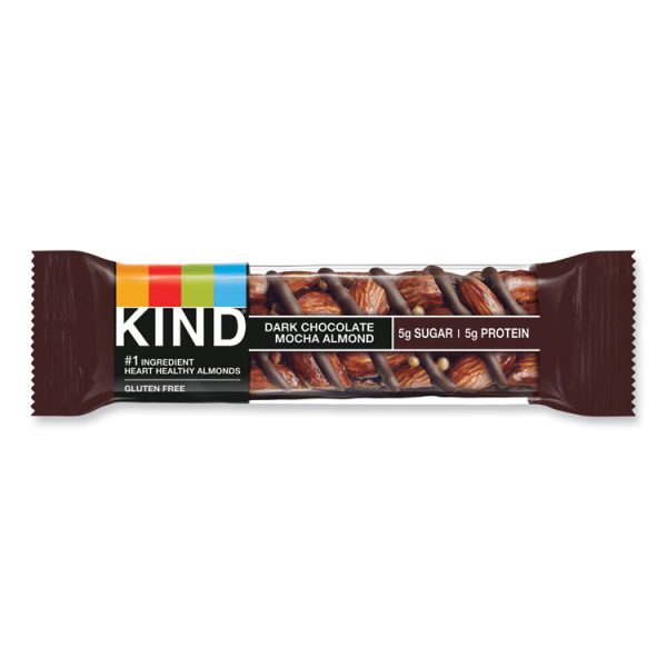 Nuts And Spices Bar, Dark Chocolate Mocha Almond, 1.4 Oz Bar, 12/box - Image 2