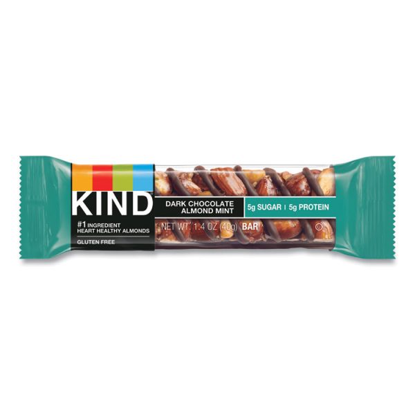 Nuts And Spices Bar, Dark Chocolate Almond Mint, 1.4 Oz Bar, 12/box - Image 2