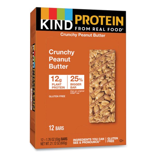 Protein Bars, Crunchy Peanut Butter, 1.76 Oz, 12/pack - Image 6