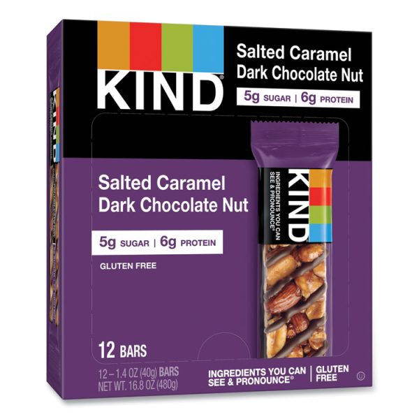 Nuts And Spices Bar, Salted Caramel And Dark Chocolate Nut, 1.4 Oz, 12/pack - Image 7