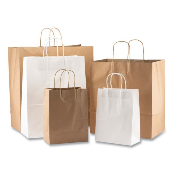 Kraft Paper Bags, 8" x 5" x 11", Kraft, 250/Carton - Image 4