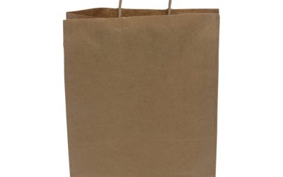 Kraft Paper Bags, 10″ x 6″ x 13″, Kraft, 250/Carton