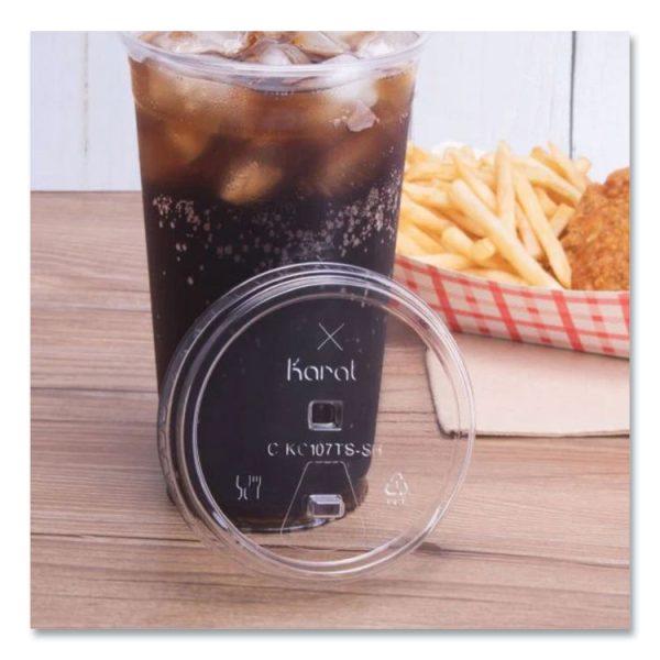 PET Lids, Strawless Sipper, Fits 32 oz Cold Cups, Clear, 1,000/Carton - Image 4