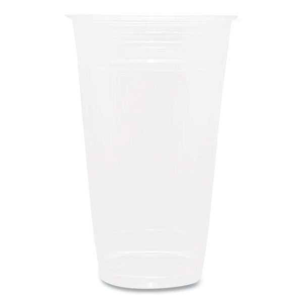 PET Plastic Cups, 24 oz, Clear, 600/Carton