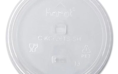 PET Lids, Strawless Sipper, Fits 12 oz to 24 oz Cold Cups, Clear, 1,000/Carton